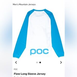 POC Flow Jersey Blue and White Long Sleeve Mens Mountain Bike, Motocross Jersey